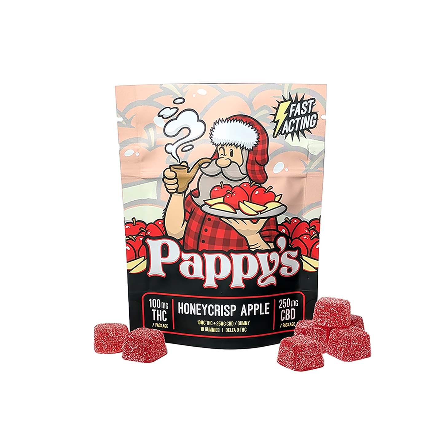 Honeycrisp Apple Gummies 100mg THC + 250mg CBD